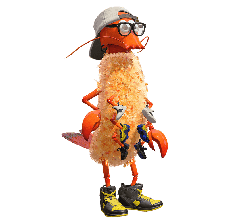 Official render of Crusty Sean from Splatoon 2