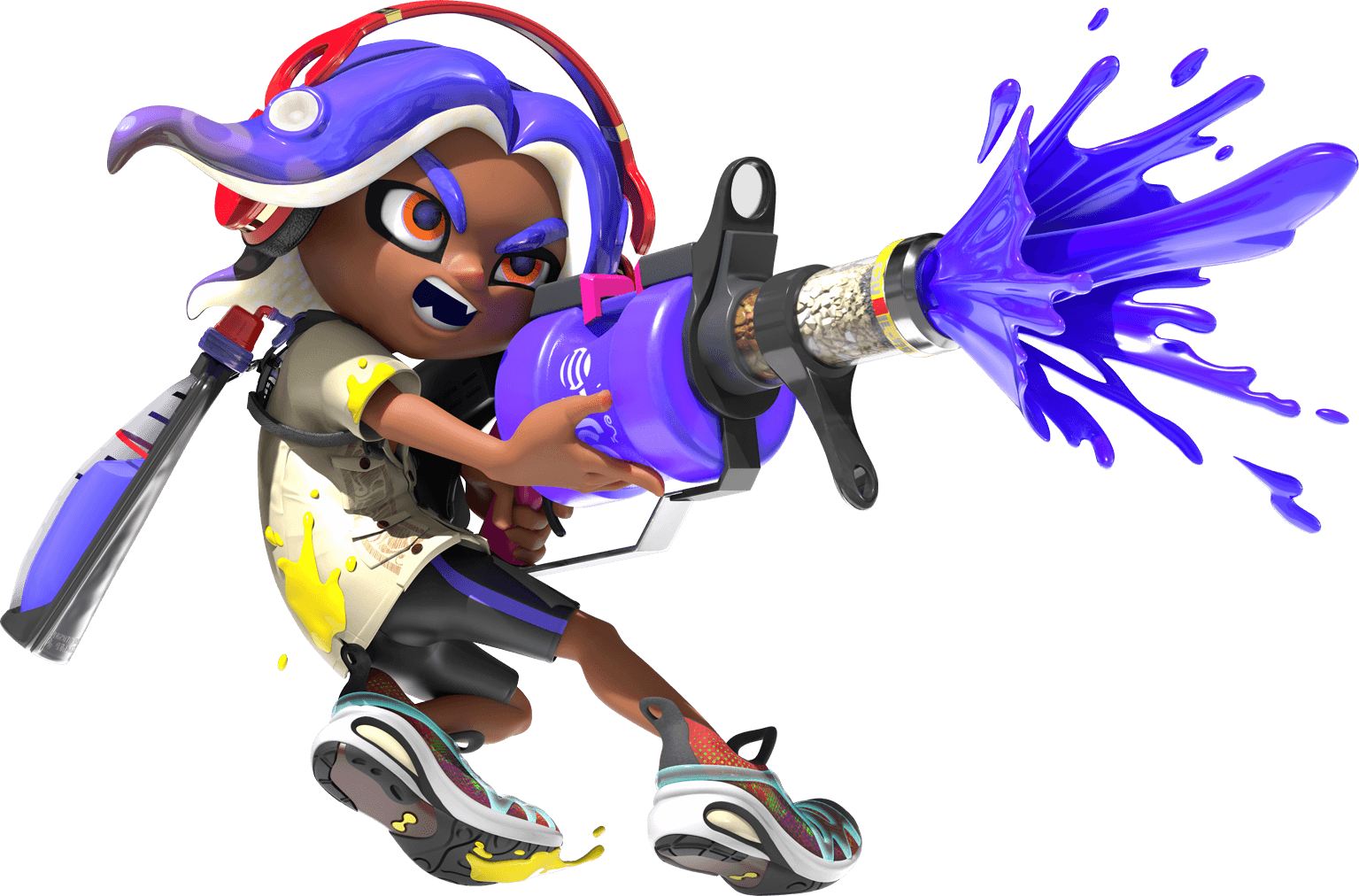 Official render of an Octoling holding a .96 Gal from Splatoon 3