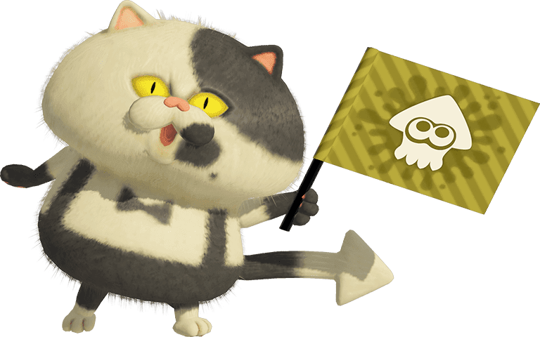 Official render of Judd holding a flag from Splatoon 3