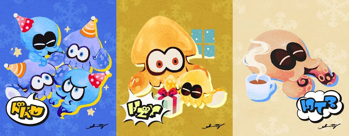 Splatfest art: Who do you spend the holidays with?