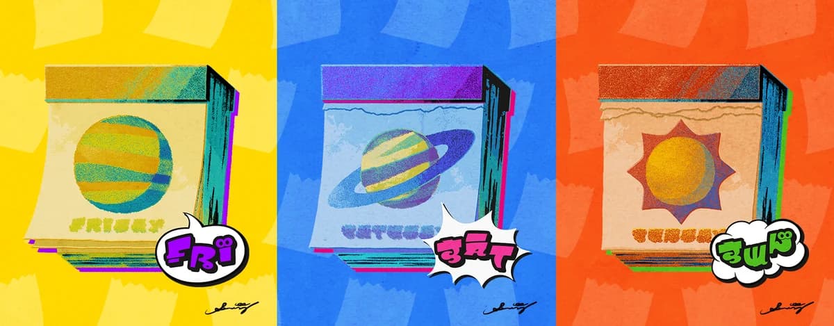 Splatfest art: What's the best day of the weekend?